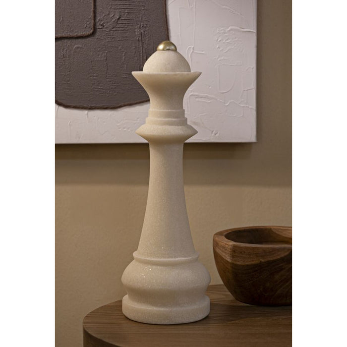 Scultura Scacchi 2, Bianco, Poliresina, 12x12x36 cm, Seven Design