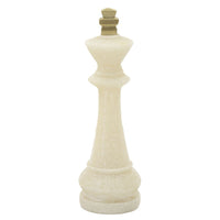 Scultura Scacchi 6, Bianco, Poliresina, 4,4x4,4x10,3 cm, Seven Design