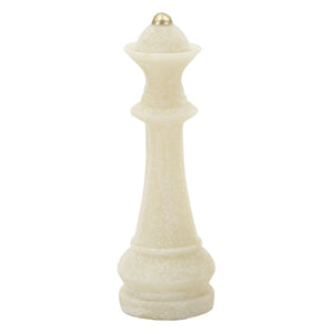 Scultura Scacchi 6, Bianco, Poliresina, 4,4x4,4x10,3 cm, Seven Design