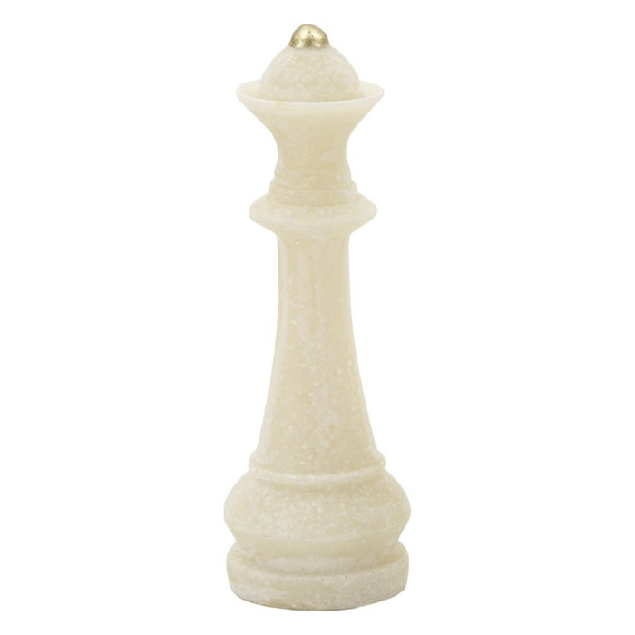 Scultura Scacchi 6, Bianco, Poliresina, 4,4x4,4x10,3 cm, Seven Design
