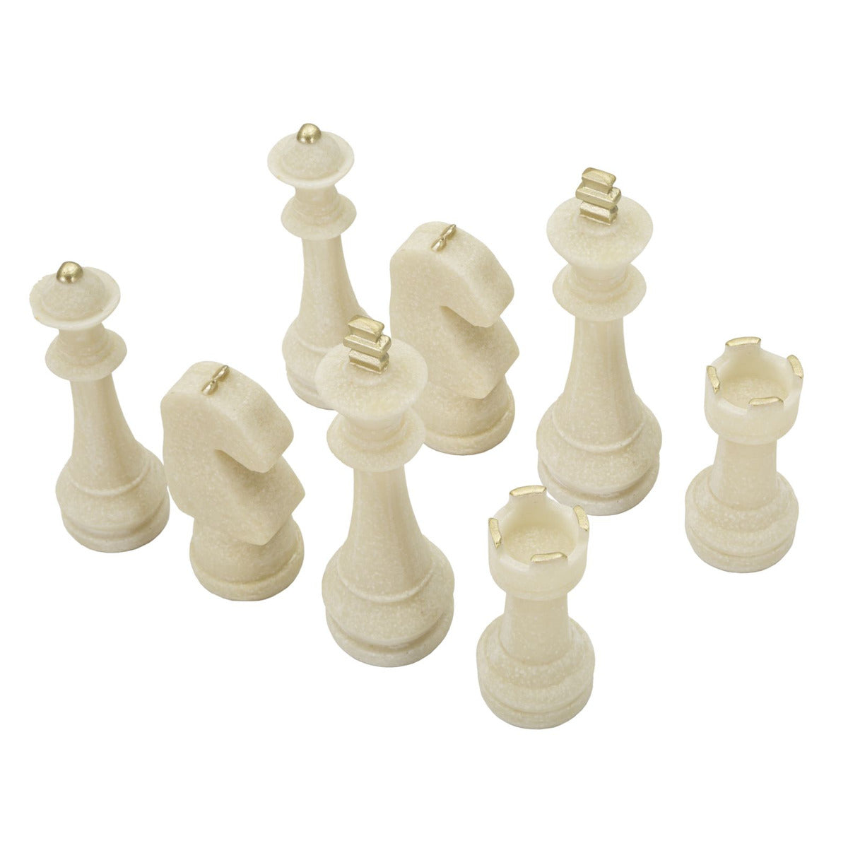 Scultura Scacchi 6, Bianco, Poliresina, 4,4x4,4x10,3 cm, Seven Design