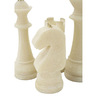 Scultura Scacchi 6, Bianco, Poliresina, 4,4x4,4x10,3 cm, Seven Design