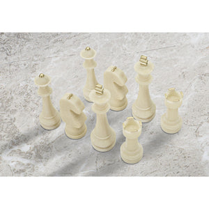 Scultura Scacchi 6, Bianco, Poliresina, 4,4x4,4x10,3 cm, Seven Design