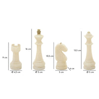 Scultura Scacchi 6, Bianco, Poliresina, 4,4x4,4x10,3 cm, Seven Design