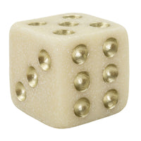 Scultura Dado 1, Bianco, Poliresina, 8x8x8 cm, Seven Design