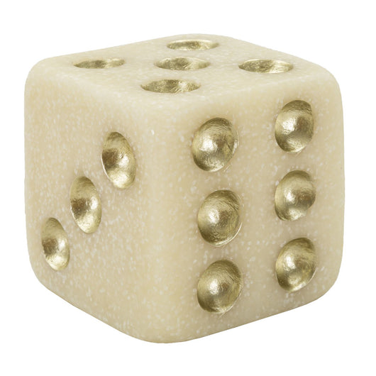 Scultura Dado 1, Bianco, Poliresina, 8x8x8 cm, Seven Design