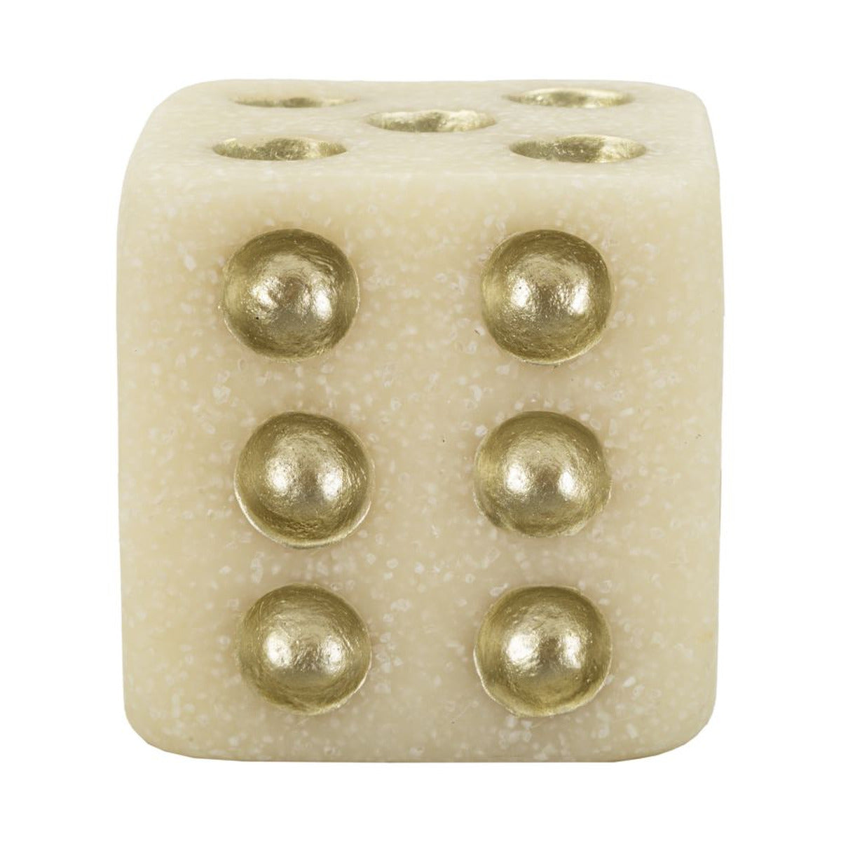 Scultura Dado 1, Bianco, Poliresina, 8x8x8 cm, Seven Design