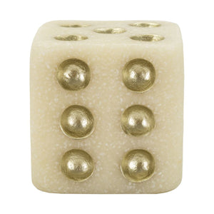 Scultura Dado 1, Bianco, Poliresina, 8x8x8 cm, Seven Design