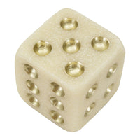 Scultura Dado 1, Bianco, Poliresina, 8x8x8 cm, Seven Design