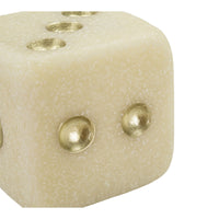 Scultura Dado 1, Bianco, Poliresina, 8x8x8 cm, Seven Design