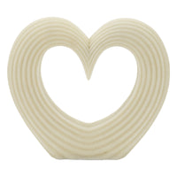 Scultura Cuore 12, Bianco, Poliresina, 30x7x26 cm, Seven Design