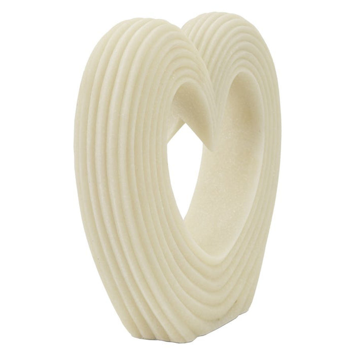 Scultura Cuore 12, Bianco, Poliresina, 30x7x26 cm, Seven Design