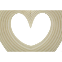 Scultura Cuore 12, Bianco, Poliresina, 30x7x26 cm, Seven Design