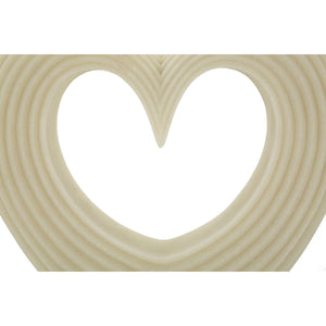 Scultura Cuore 12, Bianco, Poliresina, 30x7x26 cm, Seven Design