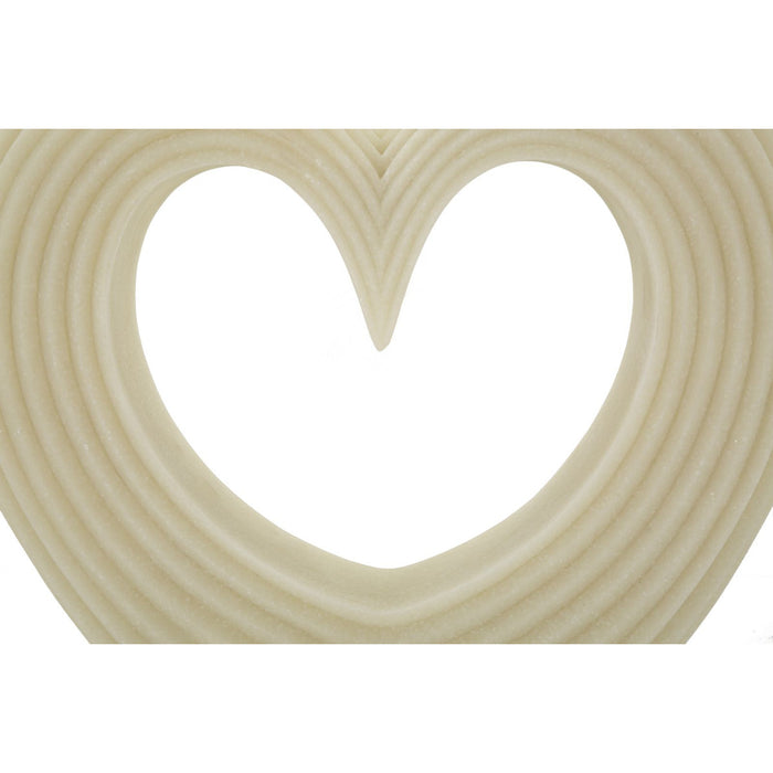 Scultura Cuore 12, Bianco, Poliresina, 30x7x26 cm, Seven Design