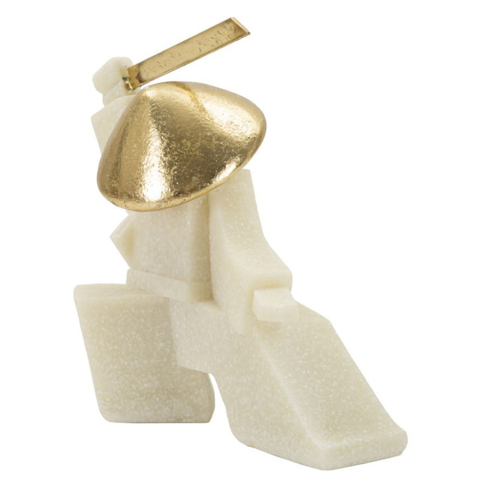 Scultura Giappone 3, Bianco, Poliresina, 19x8x18 cm, Seven Design