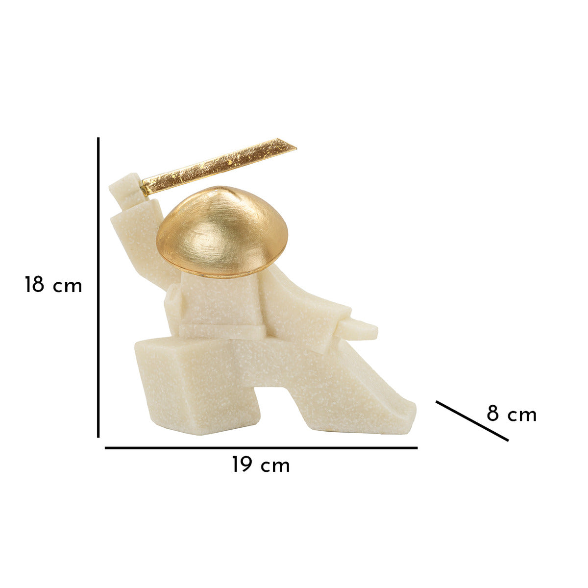 Scultura Giappone 3, Bianco, Poliresina, 19x8x18 cm, Seven Design