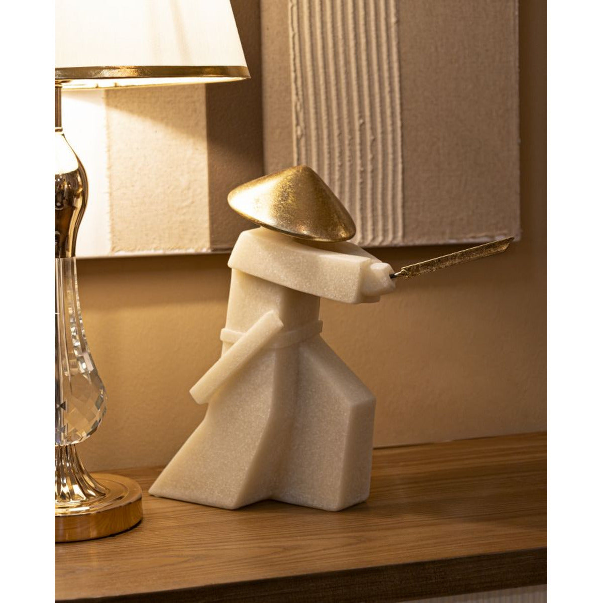 Scultura Giappone 1, Oro, Poliresina, 34x12x30 cm, Seven Design