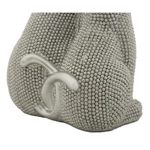 Scultura Gatti 1, Argento, Poliresina, 13x10x21 cm, Seven Design