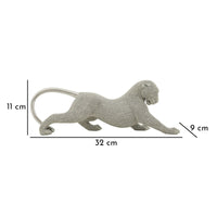 Scultura Gatti 5, Argento, Poliresina, 32x9x11 cm, Seven Design