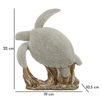 Scultura Tartaruga, Argento, Poliresina, 19x10,5x22 cm, Seven Design