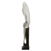 Scultura Fenice, Argento, Poliresina, 26x9x48 cm, Seven Design