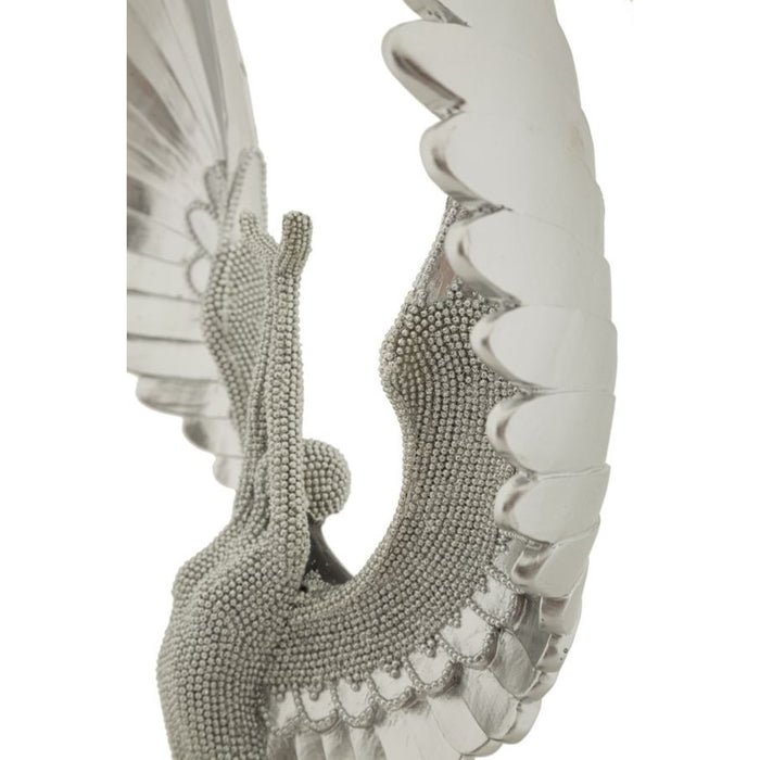 Scultura Fenice, Argento, Poliresina, 26x9x48 cm, Seven Design