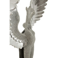 Scultura Fenice, Argento, Poliresina, 26x9x48 cm, Seven Design