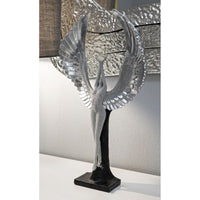 Scultura Fenice, Argento, Poliresina, 26x9x48 cm, Seven Design