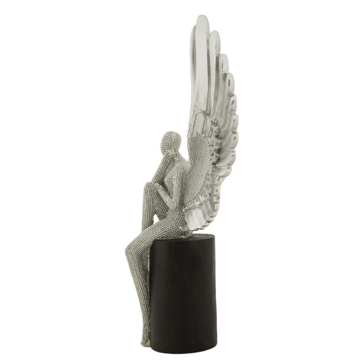 Scultura Fenice 1, Argento, Poliresina, 24x8x34 cm, Seven Design
