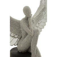 Scultura Fenice 1, Argento, Poliresina, 24x8x34 cm, Seven Design