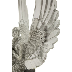 Scultura Fenice 1, Argento, Poliresina, 24x8x34 cm, Seven Design