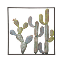 Decorazione in Metallo 3D Cactus 4, Verde, Metallo, 50x1,3x50 cm, Seven Design