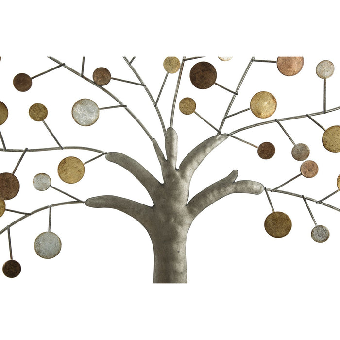 Decorazione in Metallo 3D Albero 9, Marrone, Metallo, 61x1,8x61 cm, Seven Design