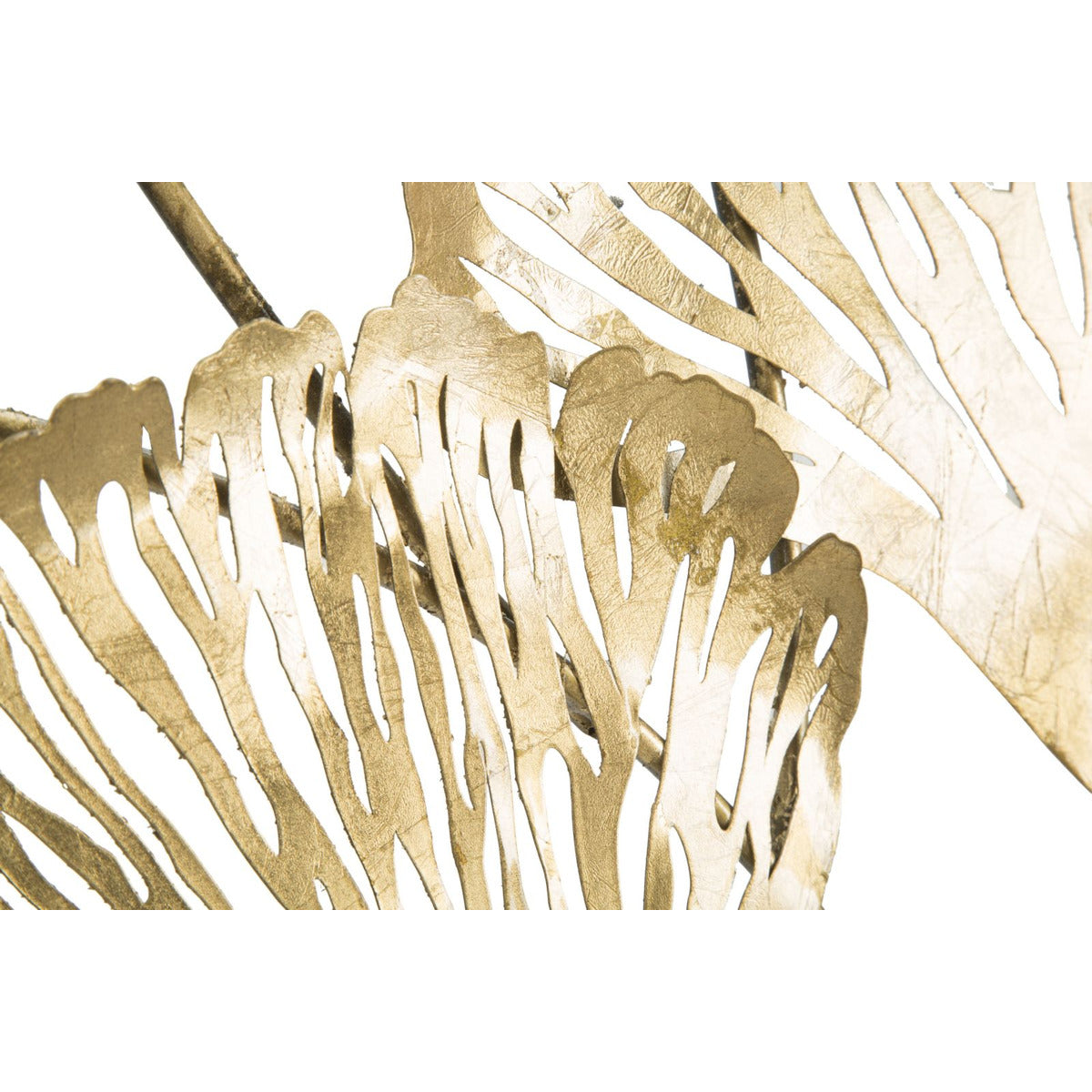 Decorazione in Metallo 3D Foglia 28, Oro, Metallo, 75x5,5x101 cm, Seven Design