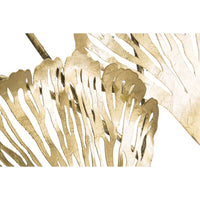 Decorazione in Metallo 3D Foglia 28, Oro, Metallo, 75x5,5x101 cm, Seven Design