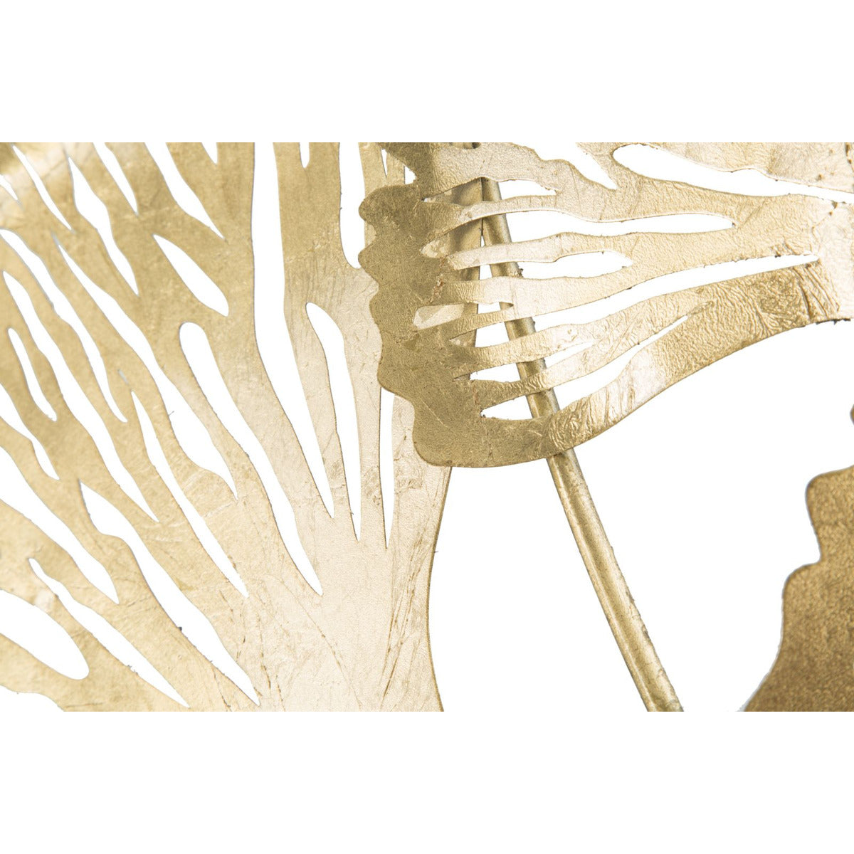 Decorazione in Metallo 3D Foglia 28, Oro, Metallo, 75x5,5x101 cm, Seven Design