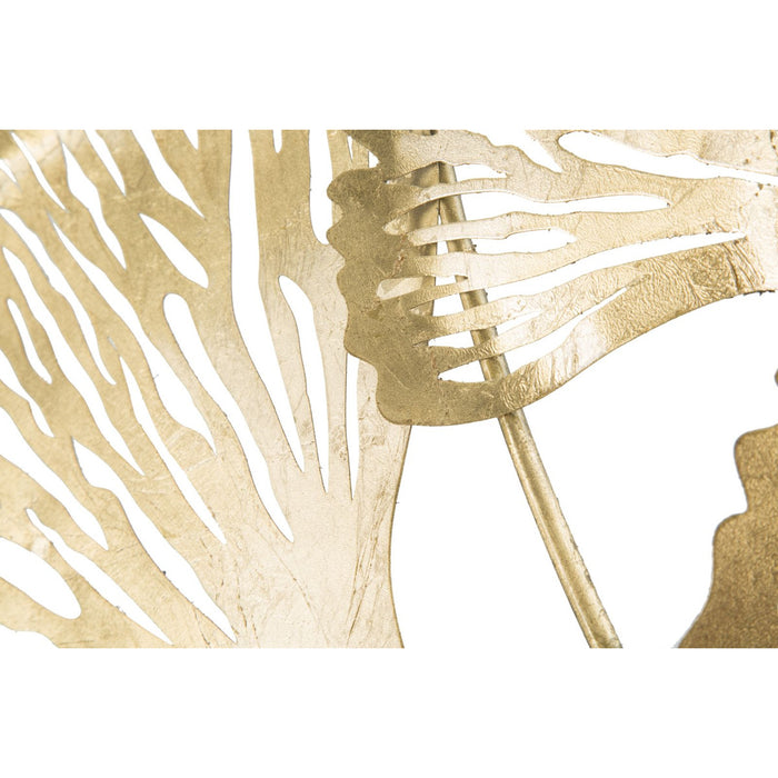 Decorazione in Metallo 3D Foglia 28, Oro, Metallo, 75x5,5x101 cm, Seven Design