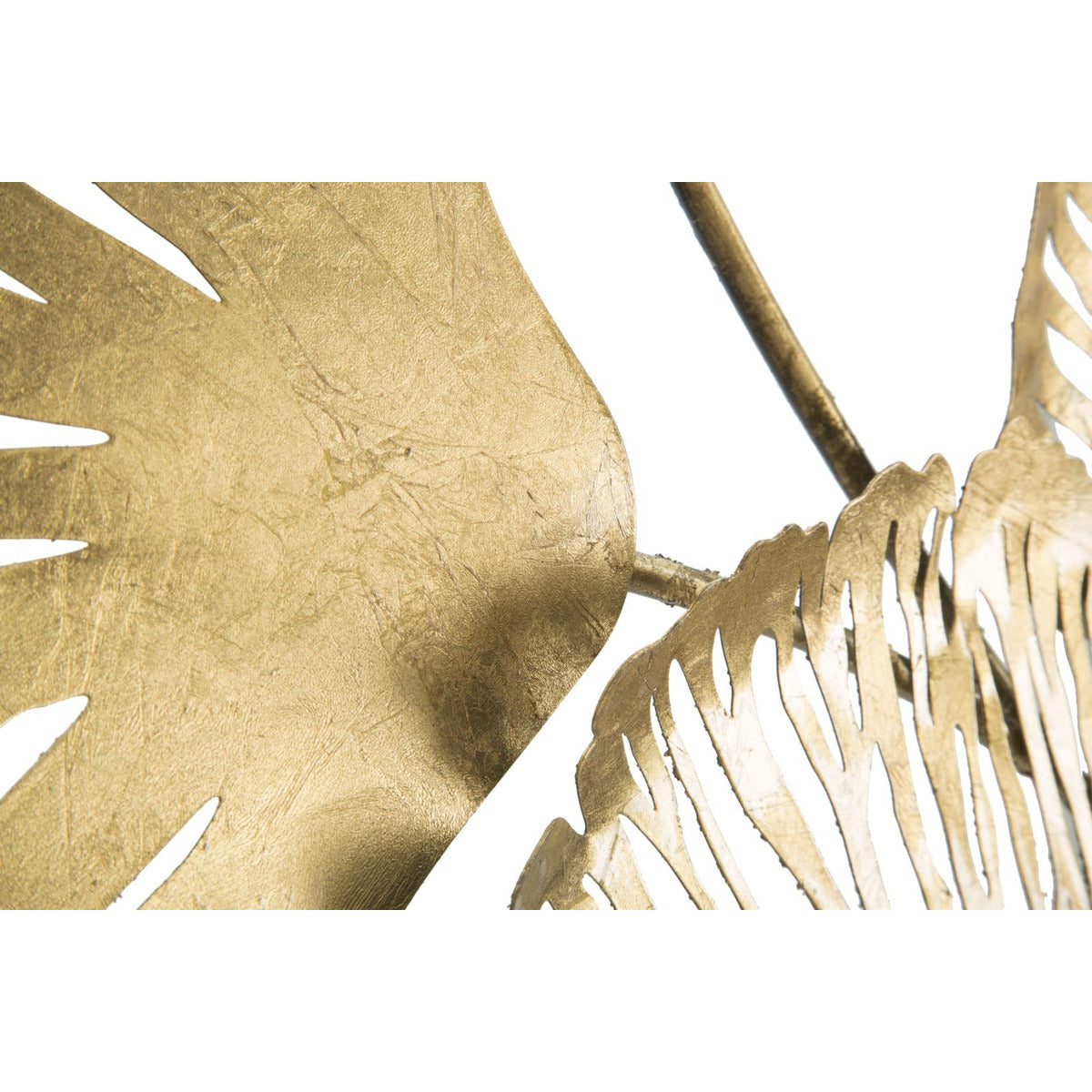Decorazione in Metallo 3D Foglia 28, Oro, Metallo, 75x5,5x101 cm, Seven Design