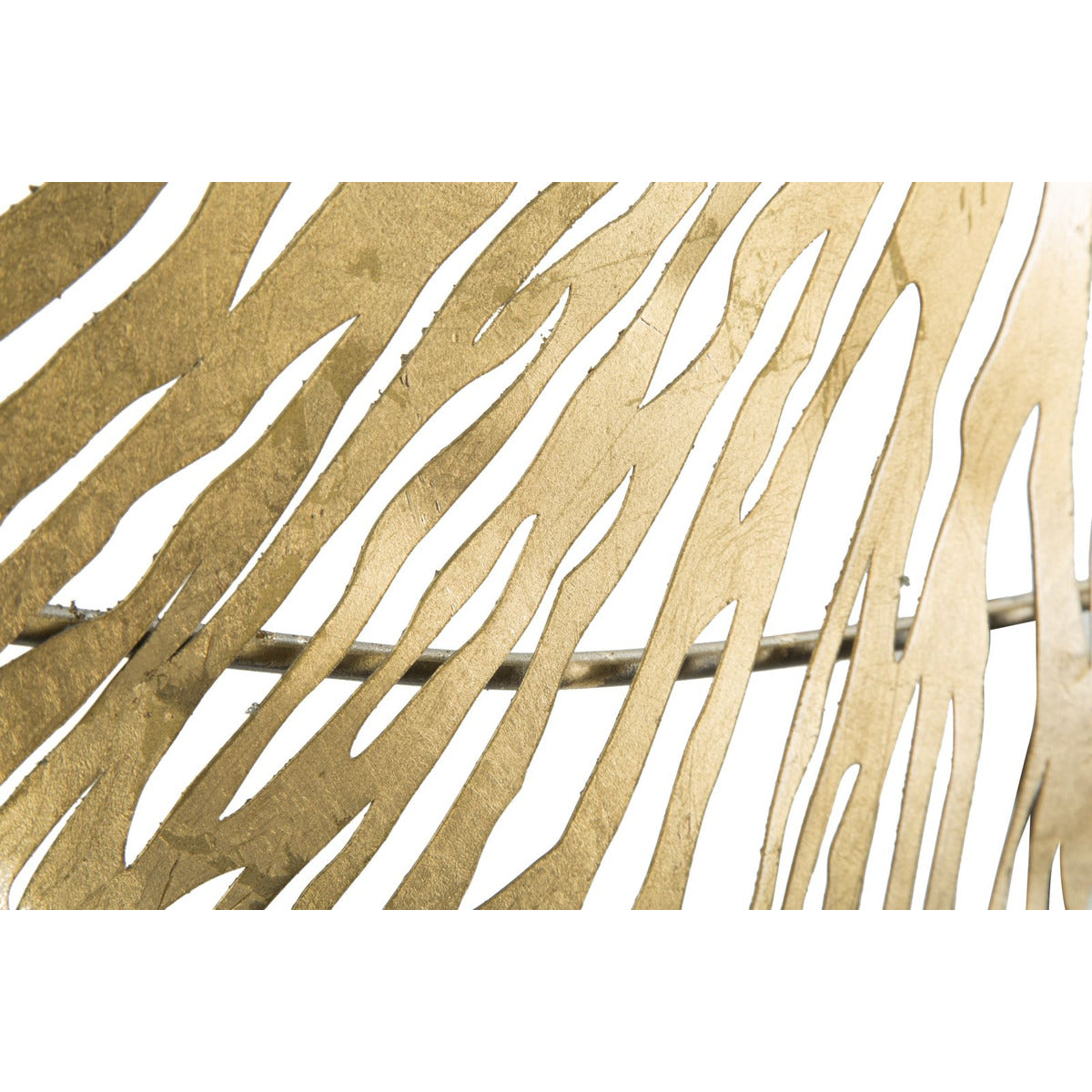 Decorazione in Metallo 3D Foglia 21, Oro, Metallo, 115x5x64 cm, Seven Design