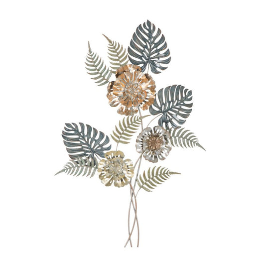 Decorazione in Metallo 3D Foglia 19, Multicolore, Metallo, 66x4x98 cm, Seven Design