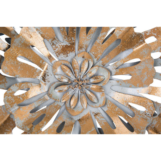 Decorazione in Metallo 3D Foglia 40, Multicolore, Metallo, 30,5x3x88,5 cm, Seven Design