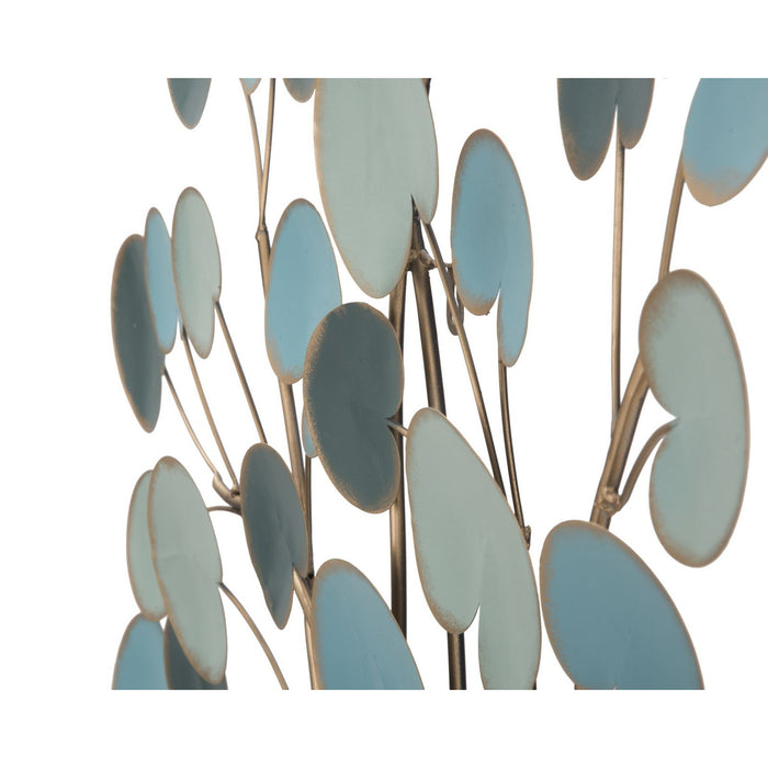 Decorazione in Metallo 3D Albero 5, Blu, Metallo, 89x2,5x90 cm, Seven Design