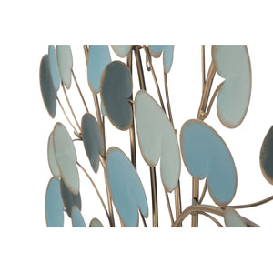 Decorazione in Metallo 3D Albero 5, Blu, Metallo, 89x2,5x90 cm, Seven Design