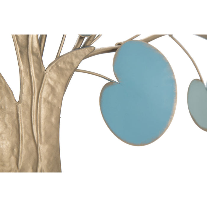 Decorazione in Metallo 3D Albero 5, Blu, Metallo, 89x2,5x90 cm, Seven Design