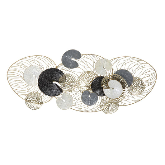 Decorazione in Metallo 3D Cerchi, Multicolore, Metallo, 124,5x9,5x55 cm, Seven Design