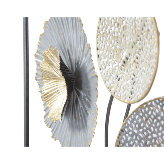 Decorazione in Metallo 3D Fiori 39, Multicolore, Metallo, 50x3,8x50 cm, Seven Design