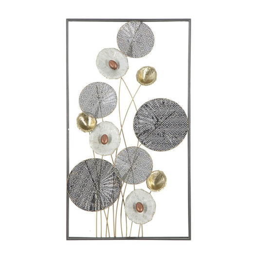 Decorazione in Metallo 3D Fiori 14, Multicolore, Metallo, 50x6x90,5 cm, Seven Design