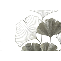 Decorazione in Metallo 3D Foglia 47, Argento, Metallo, 62x4x86 cm, Seven Design