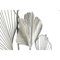 Decorazione in Metallo 3D Foglia 47, Argento, Metallo, 62x4x86 cm, Seven Design